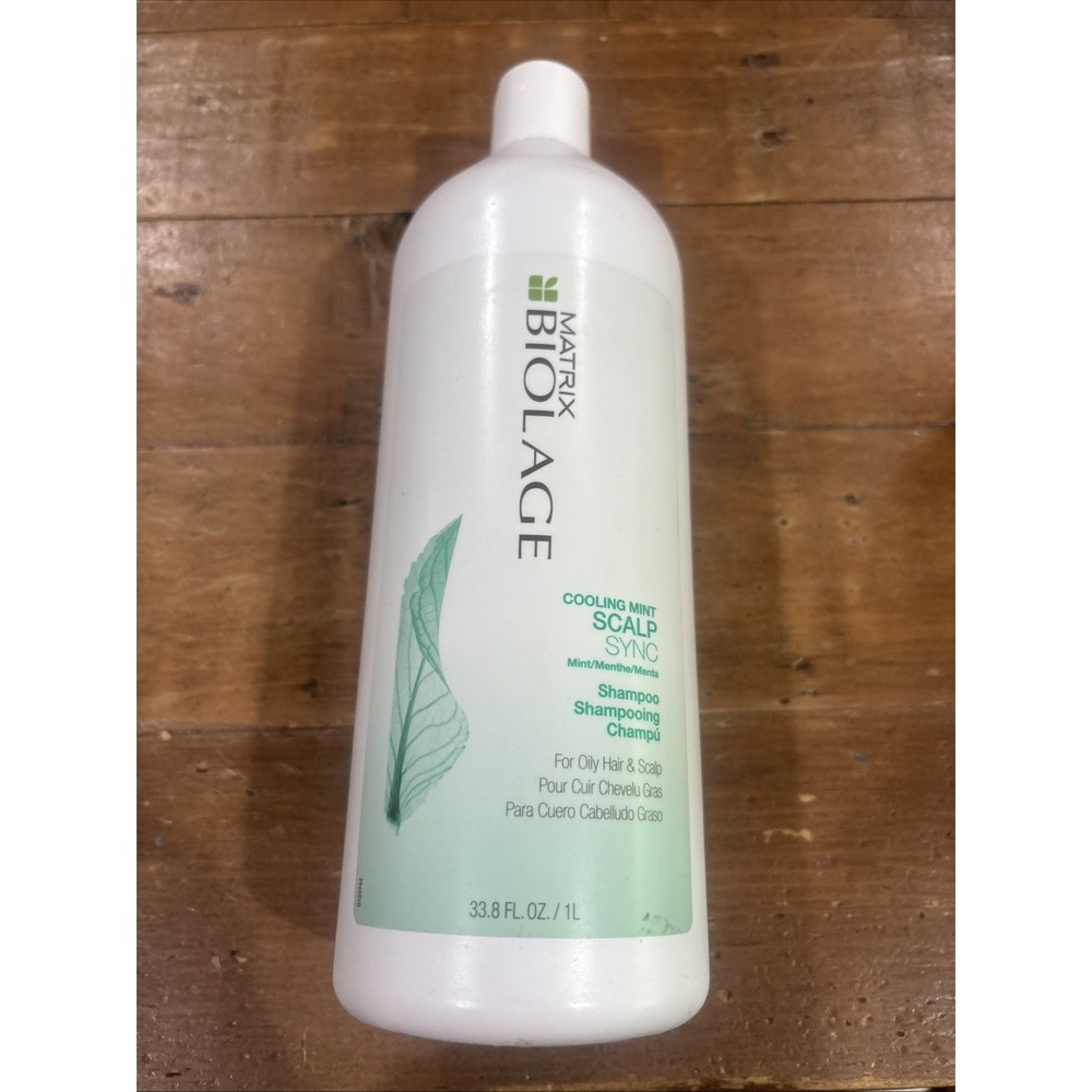 Biolage ScalpSync Cooling Mint Shampoo 33.8 oz Jumbo for Oily Hair & Scalp